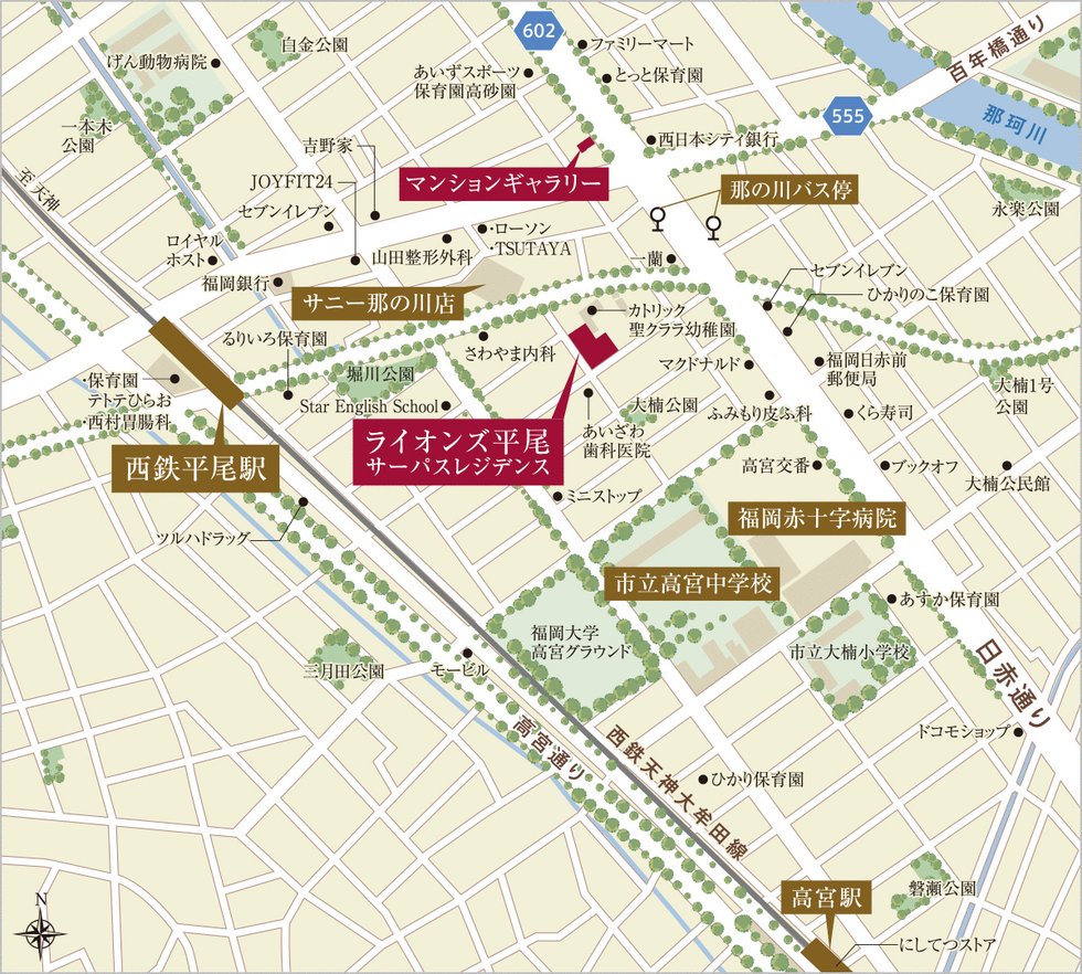 現地・マンションギャラリー案内図
