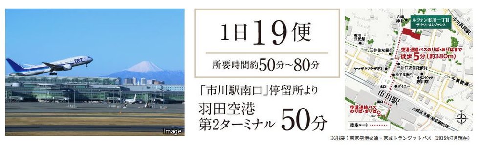 羽田空港~「市川」駅のエアポートリムジンバス
