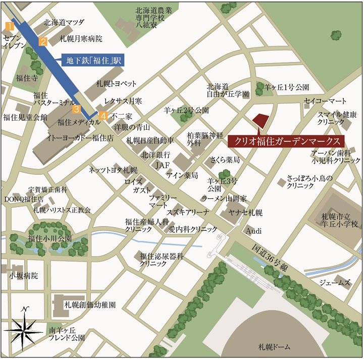 現地案内図(狭域)