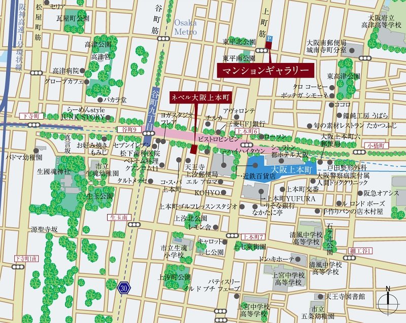 現地・マンションギャラリー案内図