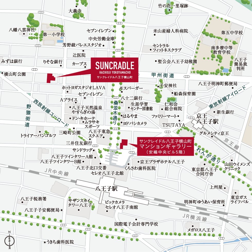 現地・マンションギャラリー案内図