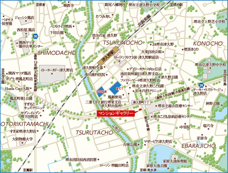 現地・マンションギャラリー案内図