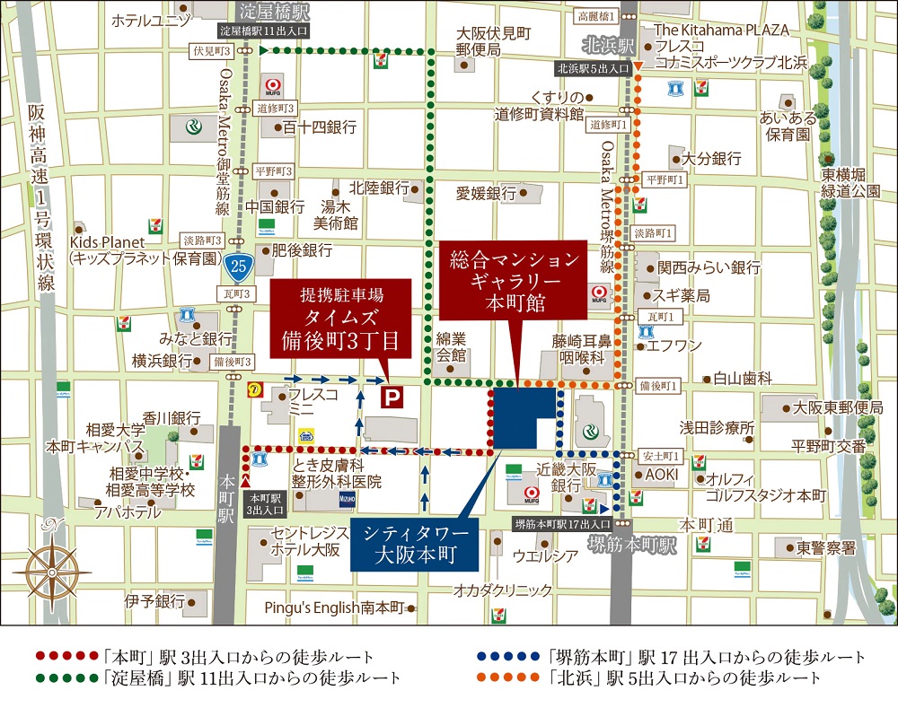 現地・マンションギャラリー案内図