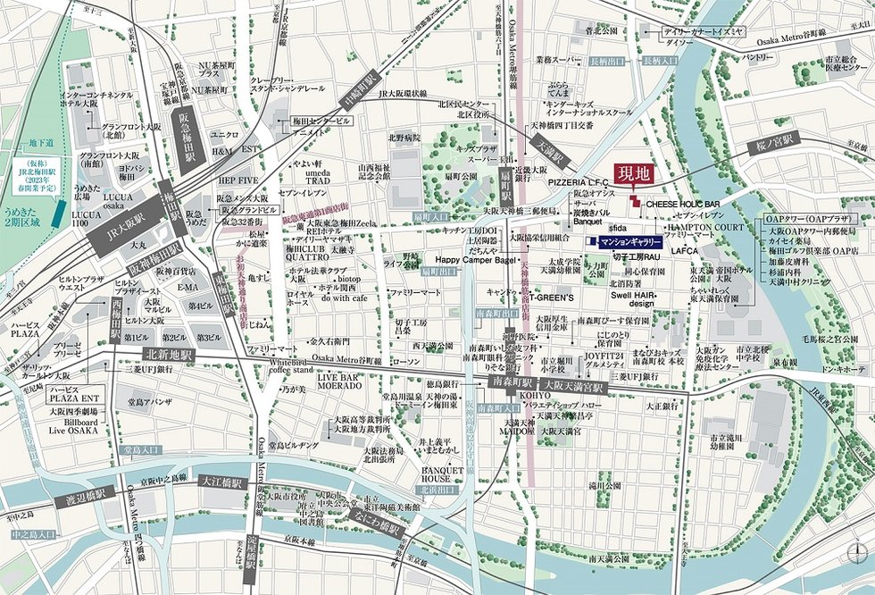 現地・マンションギャラリー案内図