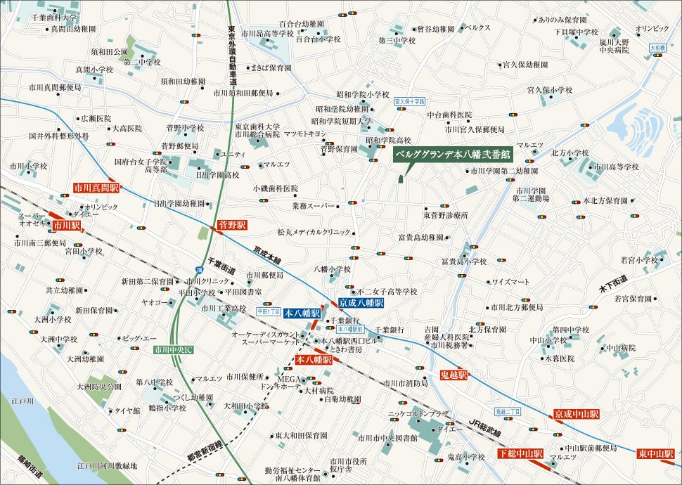 現地案内図(広域)