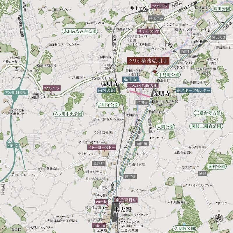 現地案内図(広域)