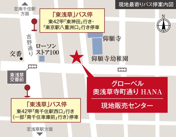 現地最寄りバス停案内図