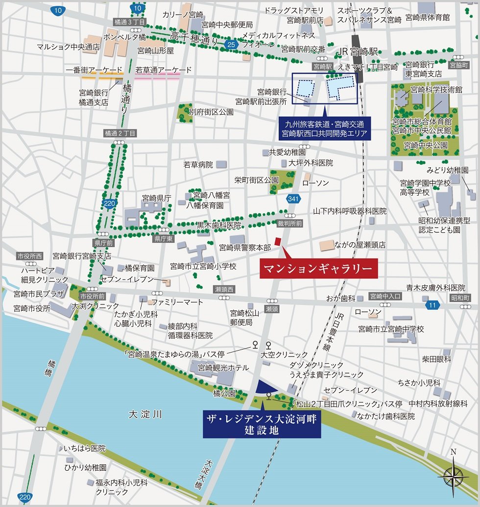 現地・マンションギャラリー案内図