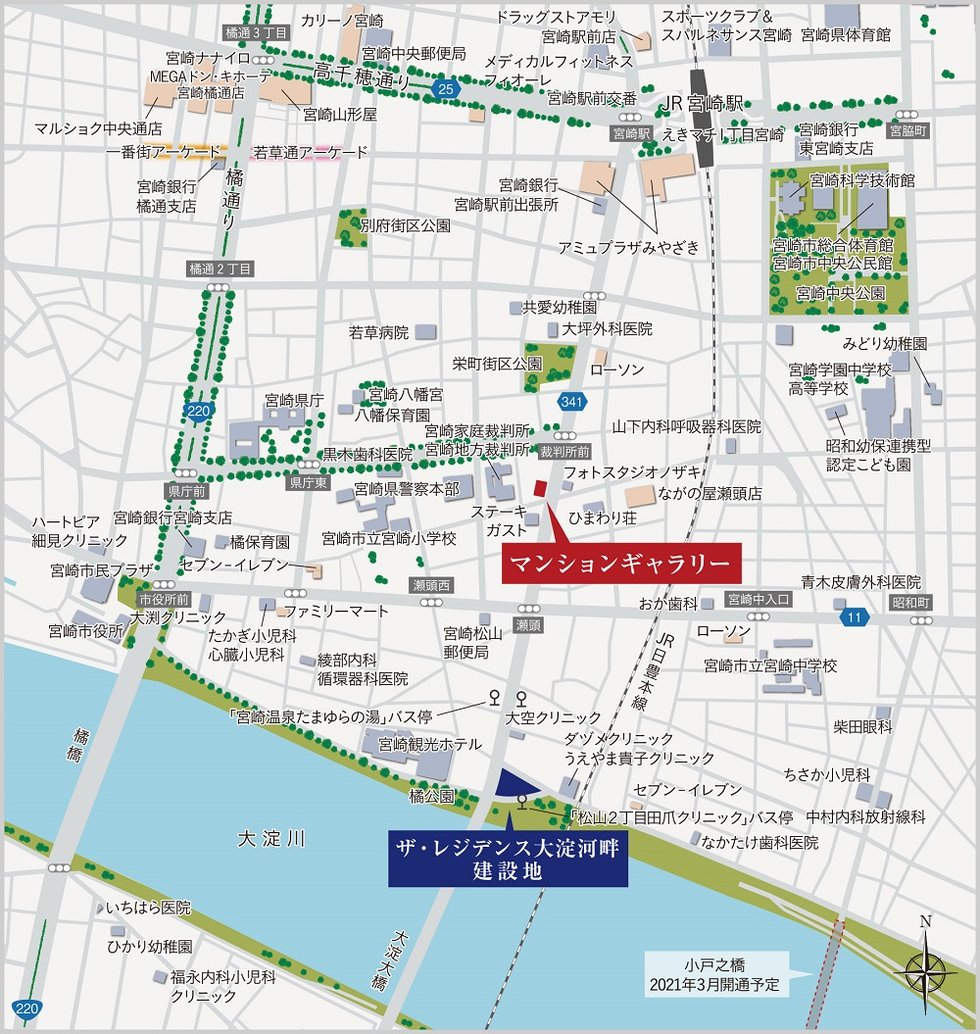 現地・マンションギャラリー案内図