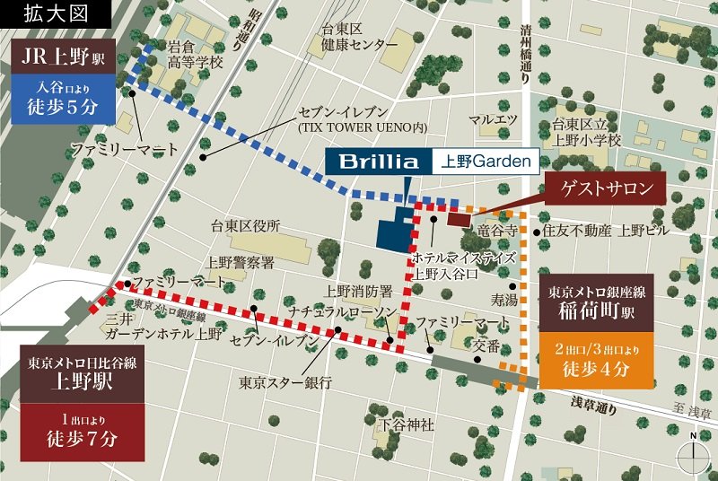 現地・ゲストサロン案内図(狭域)