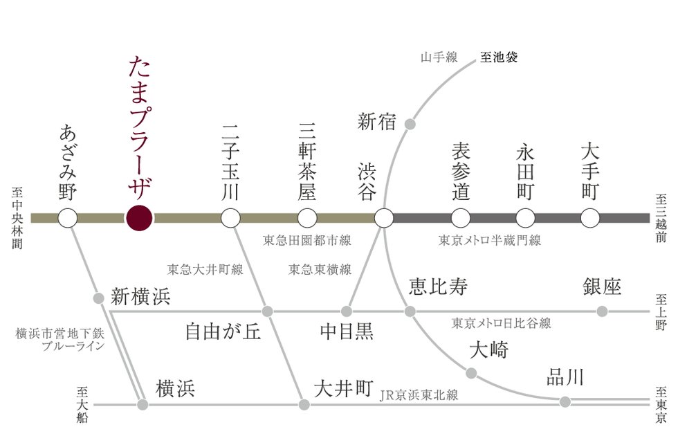 田園都市線・急行停車駅のアクセス力。