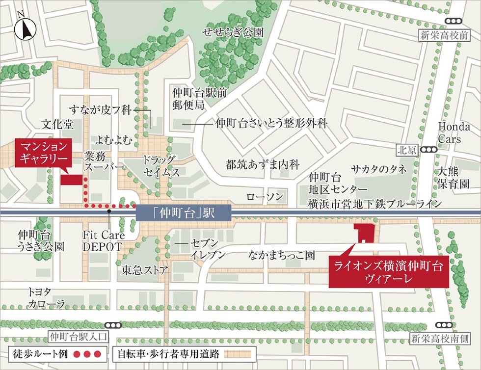 現地・マンションギャラリー案内図