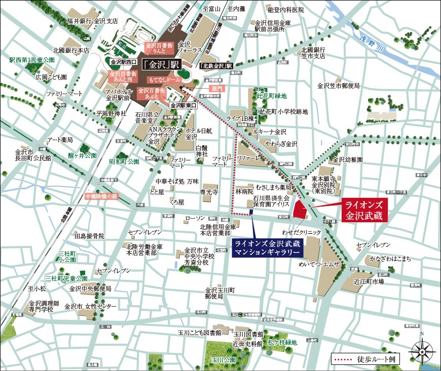 現地・マンションギャラリー案内図