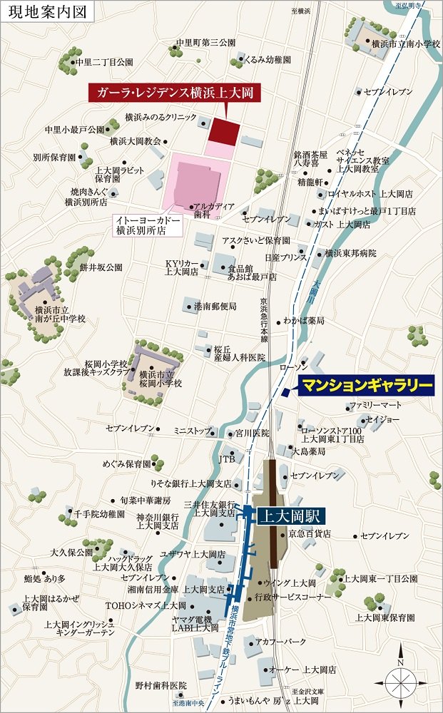 現地・マンションギャラリー案内図