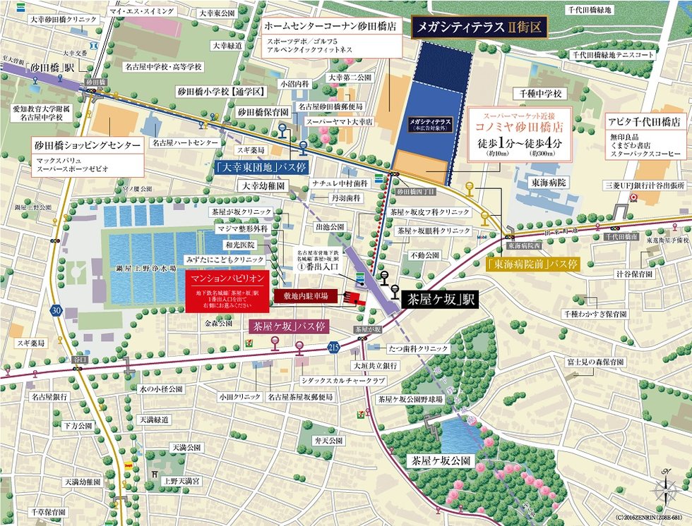 現地・マンションパビリオン案内図