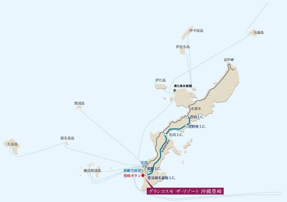 車で約15分の「泊港」(約9.6km)からは、高速船とフェリーで離島へ。