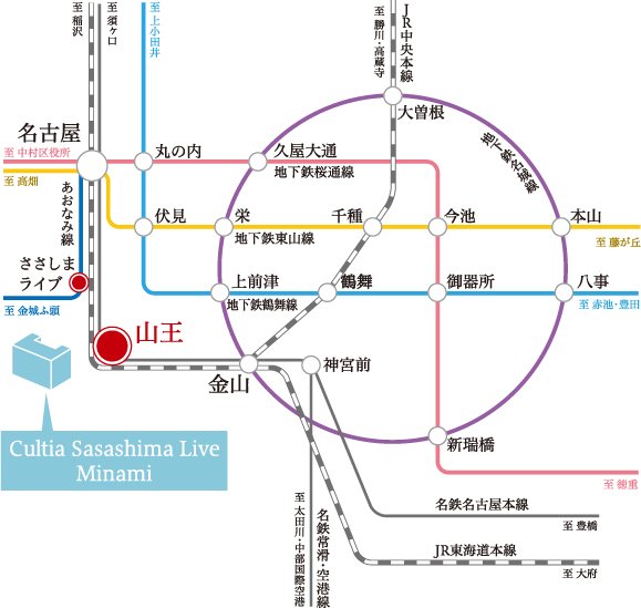 アクセスネットワークの中枢「名駅」まで約9分