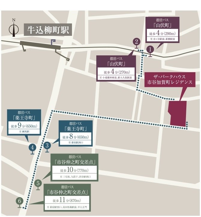 バスアクセスも充実。新宿、渋谷など各方面へダイレクト。
