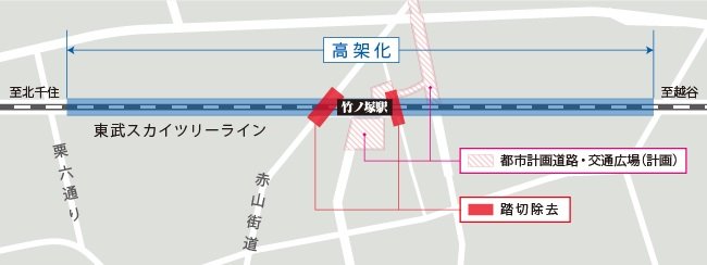 【立体交差事業で快適便利な駅周辺に】