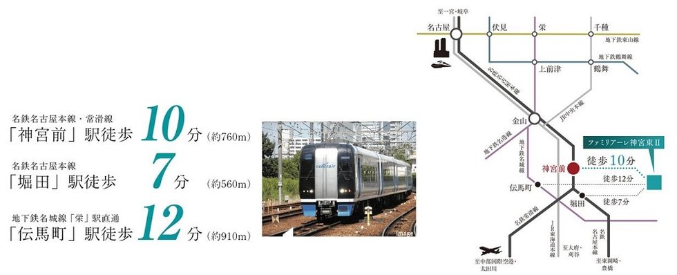 名駅、金山、栄。都心を生活圏にできるダイレクト・アドバンテージ。