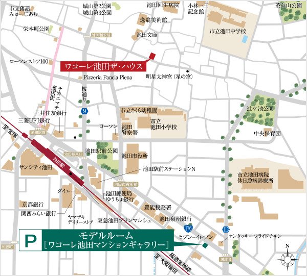 ワコーレ池田ザ ハウスの地図印刷画面 アットホーム 新築マンション 分譲マンション購入情報