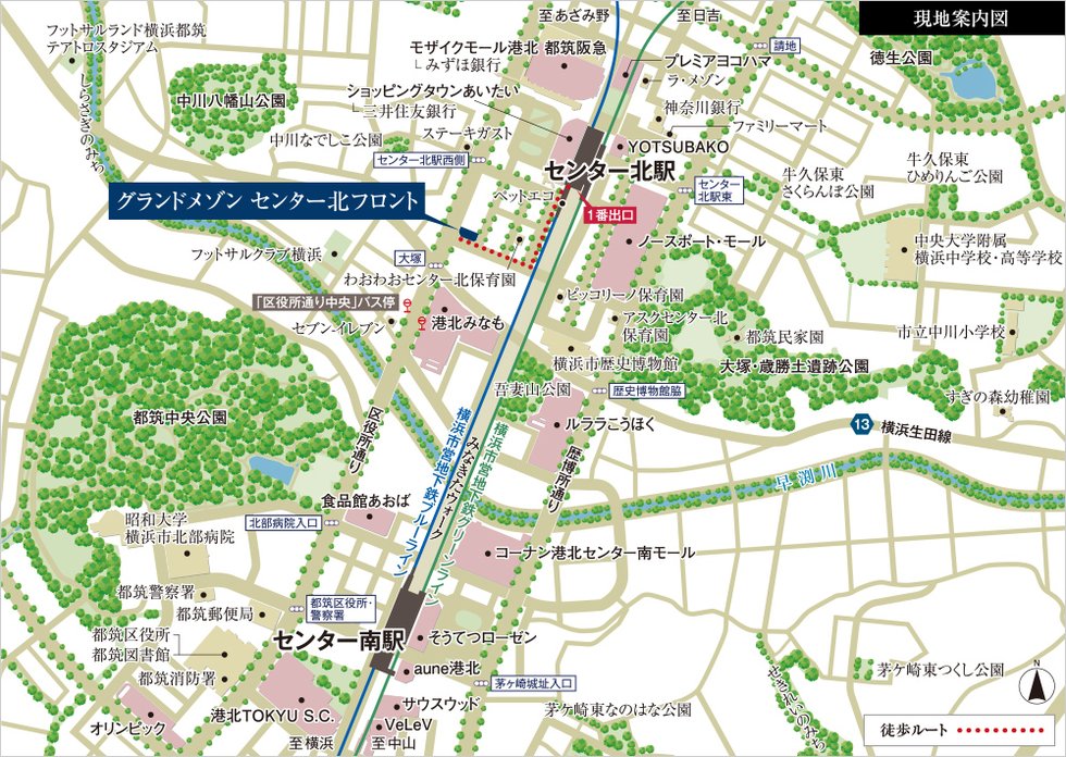 グランドメゾン センター北フロントの地図印刷画面 アットホーム 新築マンション 分譲マンション購入情報