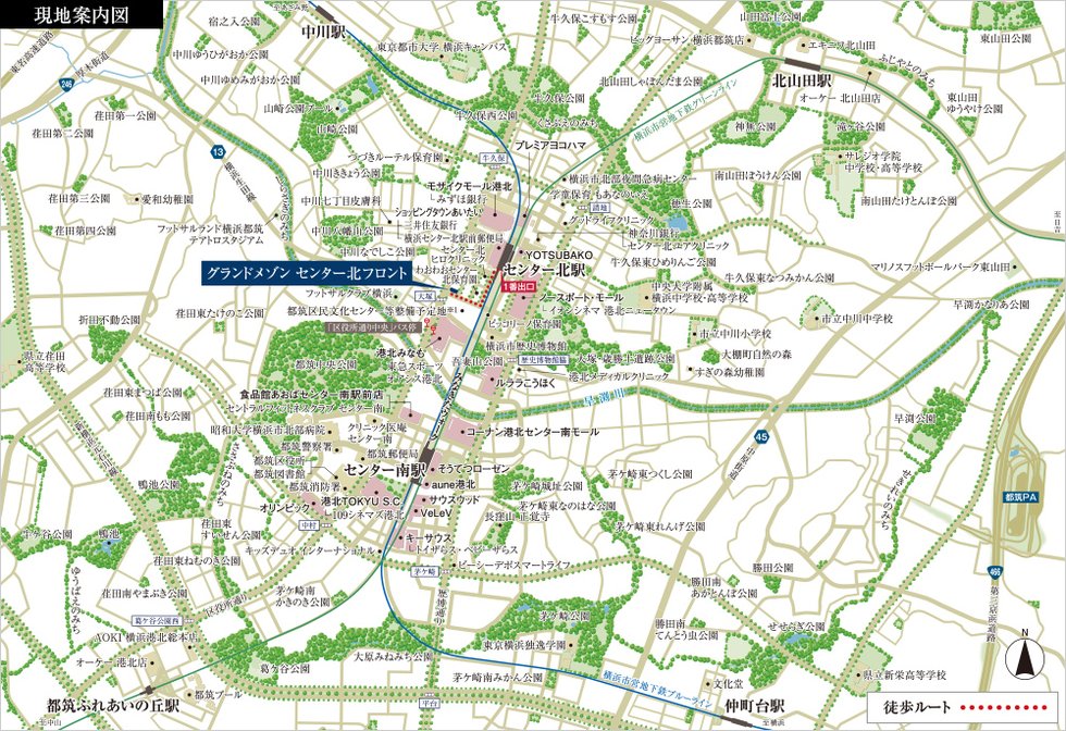 グランドメゾン センター北フロントの地図印刷画面 アットホーム 新築マンション 分譲マンション購入情報