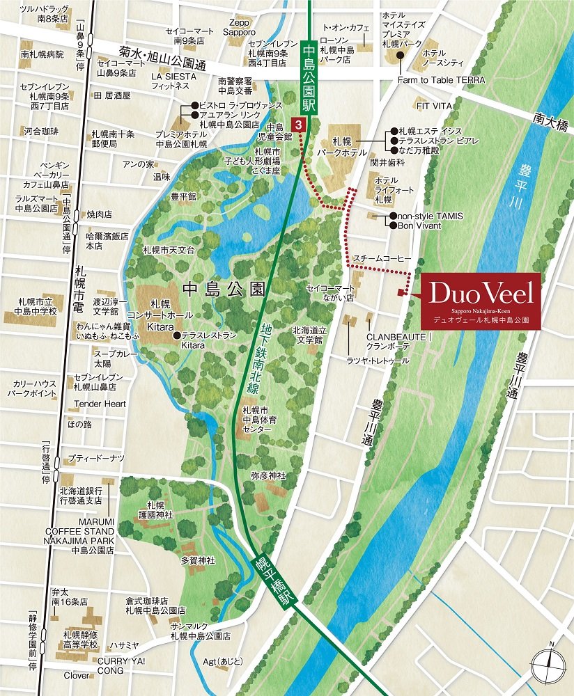 デュオヴェール札幌中島公園の地図印刷画面 アットホーム 新築マンション 分譲マンション購入情報 デュオヴェール札幌中島公園の地図印刷画面 アットホーム 新築マンション 分譲マンション購入情報