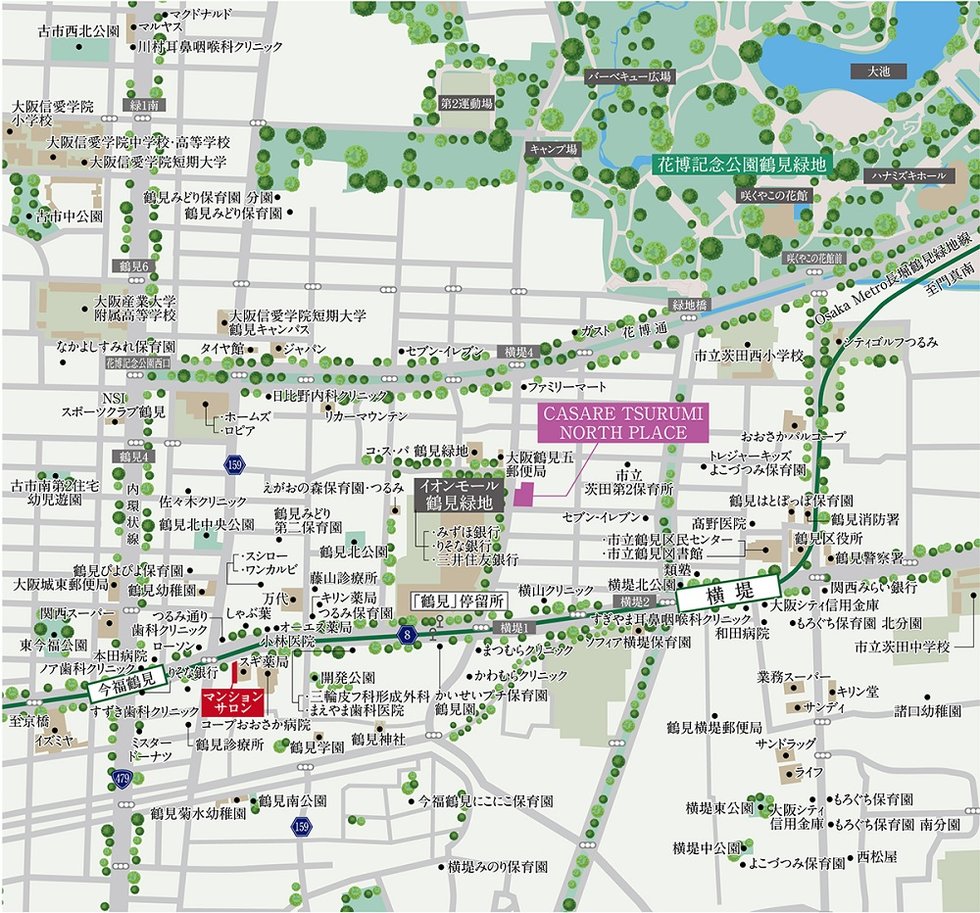 カサーレ鶴見ノースプレイスの地図印刷画面【アットホーム】新築