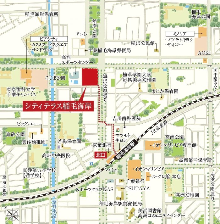 シティテラス稲毛海岸の地図印刷画面 アットホーム 新築マンション 分譲マンション購入情報