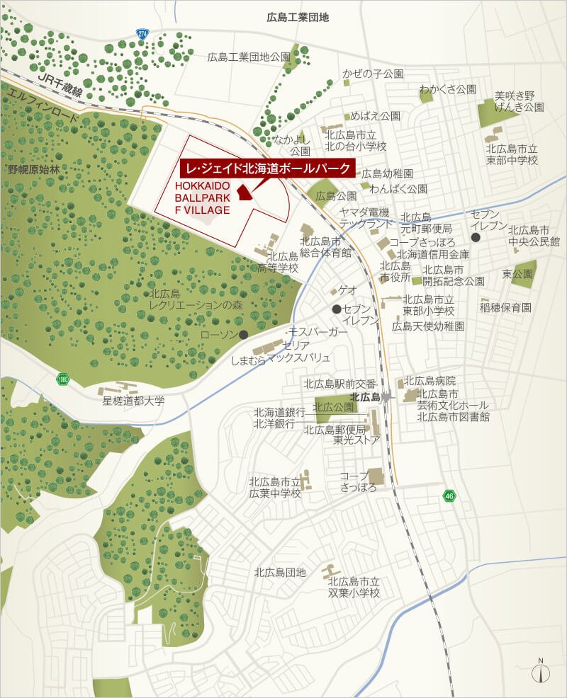 レ ジェイド北海道ボールパークの地図印刷画面 アットホーム 新築マンション 分譲マンション購入情報 レ ジェイド北海道ボールパークの地図印刷画面 アットホーム 新築マンション 分譲マンション購入情報