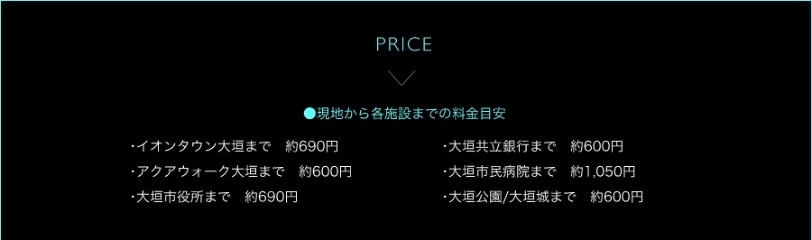 目的地までの移動手段や、ちょっとした移動はタクシーにお任せ。疲れている時や家族が多い時にも便利です。