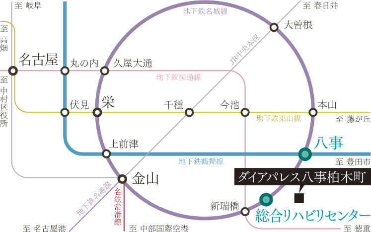 シーンに合わせて、2駅2路線を使い分ける地下鉄アクセス。