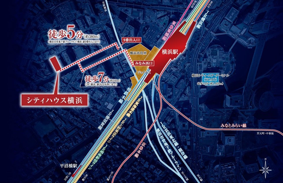 路線概念図&航空写真(2019年4月撮影)