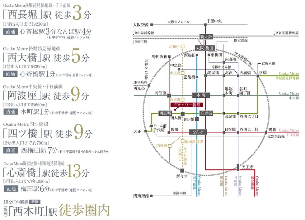 5線5駅を使いこなす日常。キタもミナミも自由自在に。