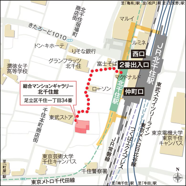 総合マンションギャラリー北千住館案内図