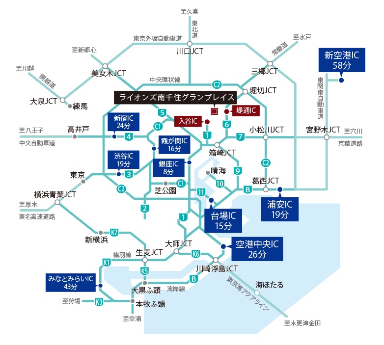 高速道路アクセス図