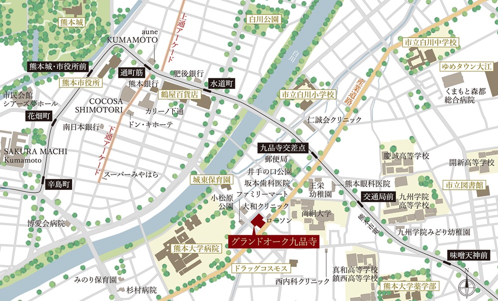 現地・棟内モデルルーム案内図