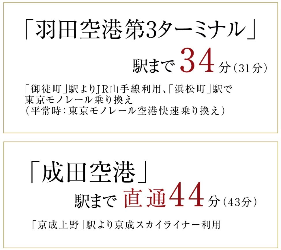 国内各地へ、海外へ、軽快な空港アクセス