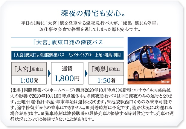 スムーズな通勤・深夜も安心のアクセス。