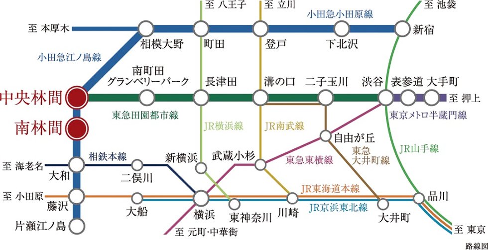 2駅2路線利用で多方面へ広がるマルチアクセス