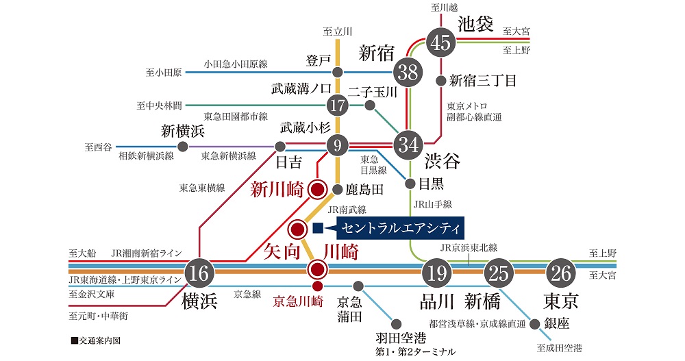 多彩な路線選択が、目的地までのアクセスを快適に。