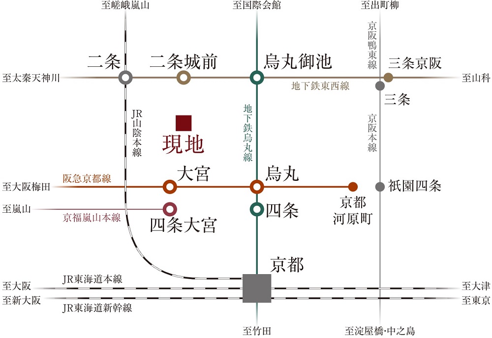 5線7駅のマルチアクセス。
都市を縦横無尽に駆ける贅。