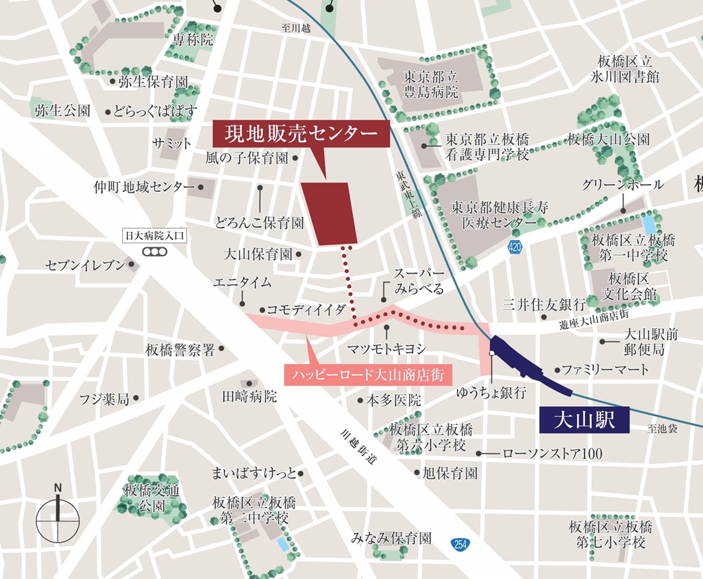 現地販売センター案内図
