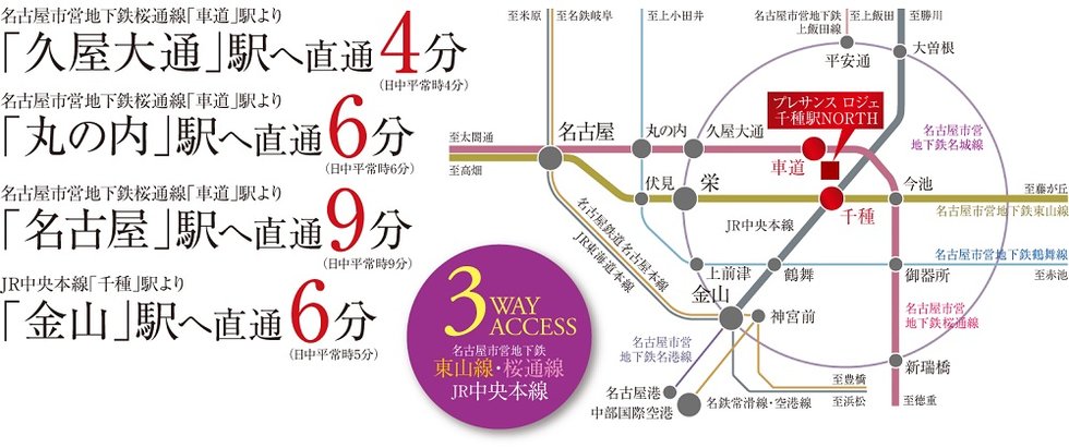 URBAN ACCESS
3駅3路線を利用でき、都心各所へ自在にアクセス。