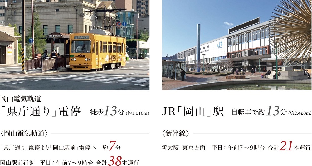徒歩でも、自転車でも。都心へダイレクトに繋がる。
