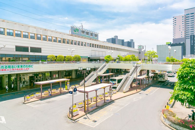 東京へ52分。JR「宇都宮」駅、東武宇都宮線
「東武宇都宮」駅の利用で移動も自由自在