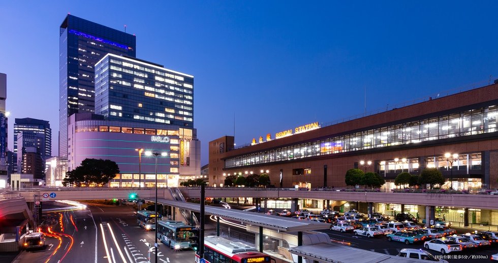 JR「仙台」駅徒歩5分※1。新幹線など6路線※2で主要都市、そして世界へ。