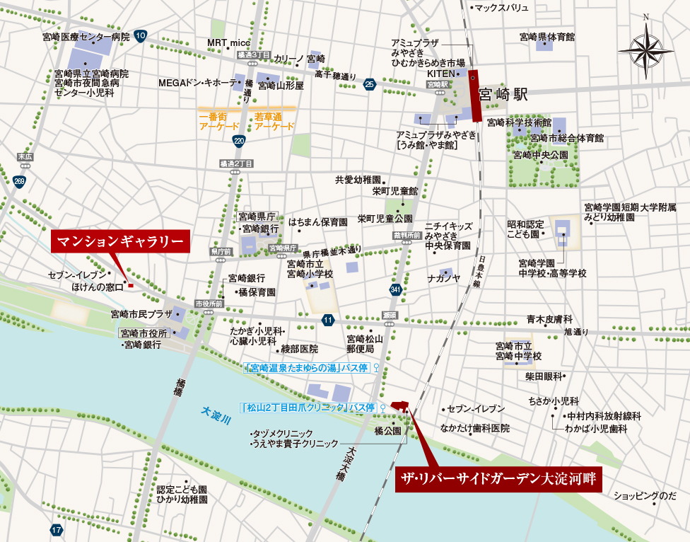 現地・マンションギャラリー案内図
