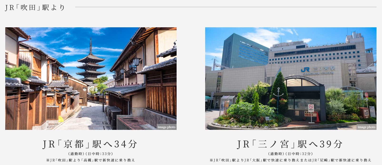 京都・神戸方面へのアクセスも快適